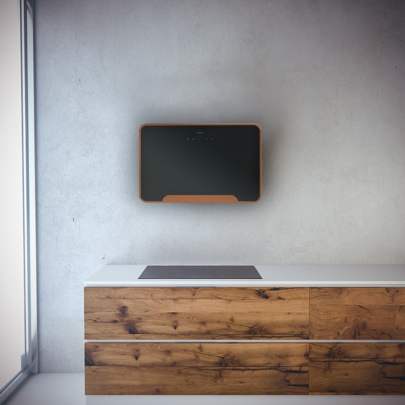 Flat anti-drop, the vertical wall hood equipped with the anti-drop system by Sirius